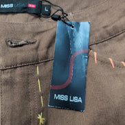 Ensemble Femme MISS USA Veste + Short Marron 100% Coton Taille L Neuf