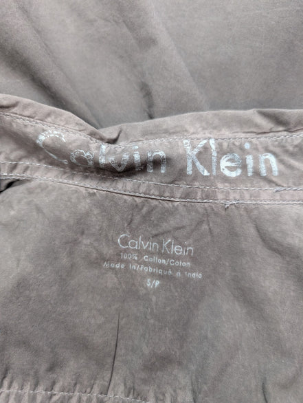 Chemise Calvin Klein gris foncé effet patiné taille S manches longues homme