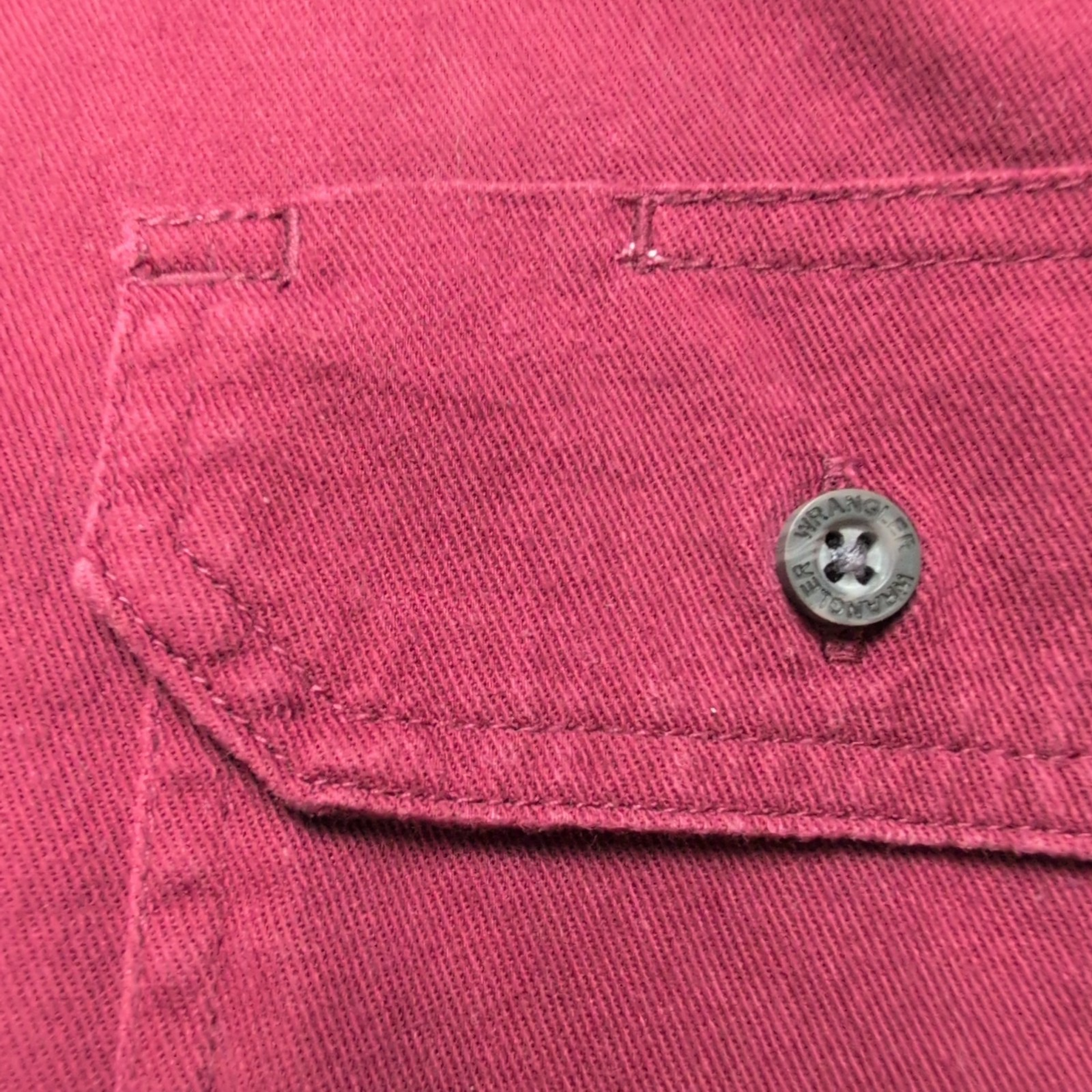 Chemise Wrangler strech flex Manches Longues Bordeaux 2 Poches Taille L