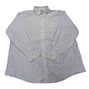 Chemise L.L. Bean à rayures bleues 1 poche taille XL