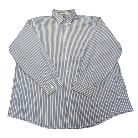 Chemise L.L. Bean à rayures bleues 1 poche taille XL