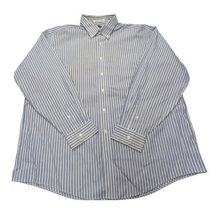 Chemise L.L. Bean à rayures bleues 1 poche taille XL