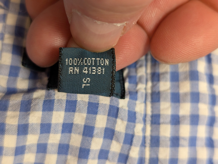 Chemise Polo Ralph Lauren Shirt M Custom Fit Bleu Blanc Gaufrée Sans Logo Button