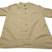 Chemise hawaïenne jaune brodée Caribbean Soul taille XL