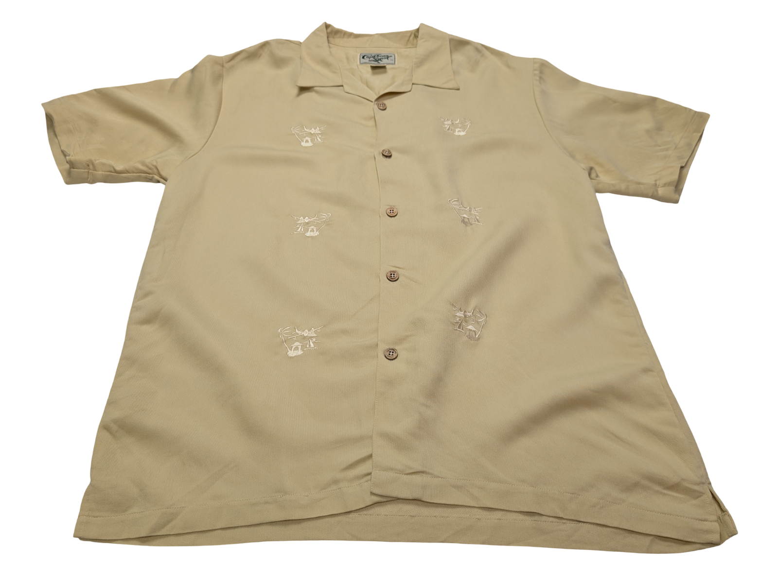 Chemise hawaïenne jaune brodée Caribbean Soul taille XL
