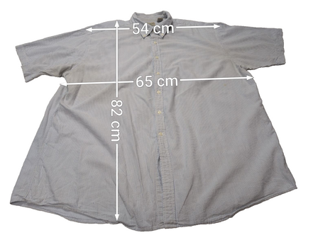 Chemise manches courtes L.L. Bean bleu à rayures gaufrée taille XXL #226msch