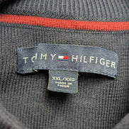 Gilet Tommy Hilfiger Bleu Marine Zippé Col Montant - Taille 3XL