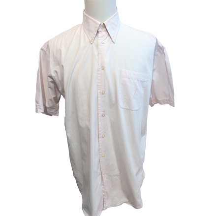 Chemise Nautica Rose Pâle / Taille L-XL / 100% Coton / Manche Courtes / Poche