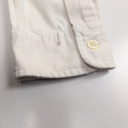 Chemise Ralph Lauren XL Vintage Blanche Coton Lourd Logo Bleu