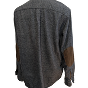 🧥 Chemise CHAPS Flanelle Coudières Gris Anthracite L |294S