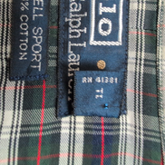 Chemise Polo Ralph Lauren Lowell L Kaki Carreaux Oxford Manches Longues Shirt