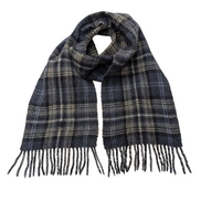 Écharpe Polo Ralph Lauren Réversible Carreaux Écossais & Gris Laine d'Agneau