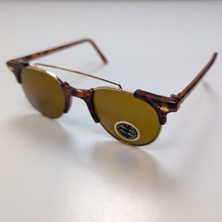 Lunettes de soleil Bar-On – Monture Métal Doré et Branches Effet Bois