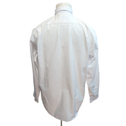 Chemise YVES SAINT LAURENT Blanc Uni Taille 39 M/L Logo Brodé Manches Longues