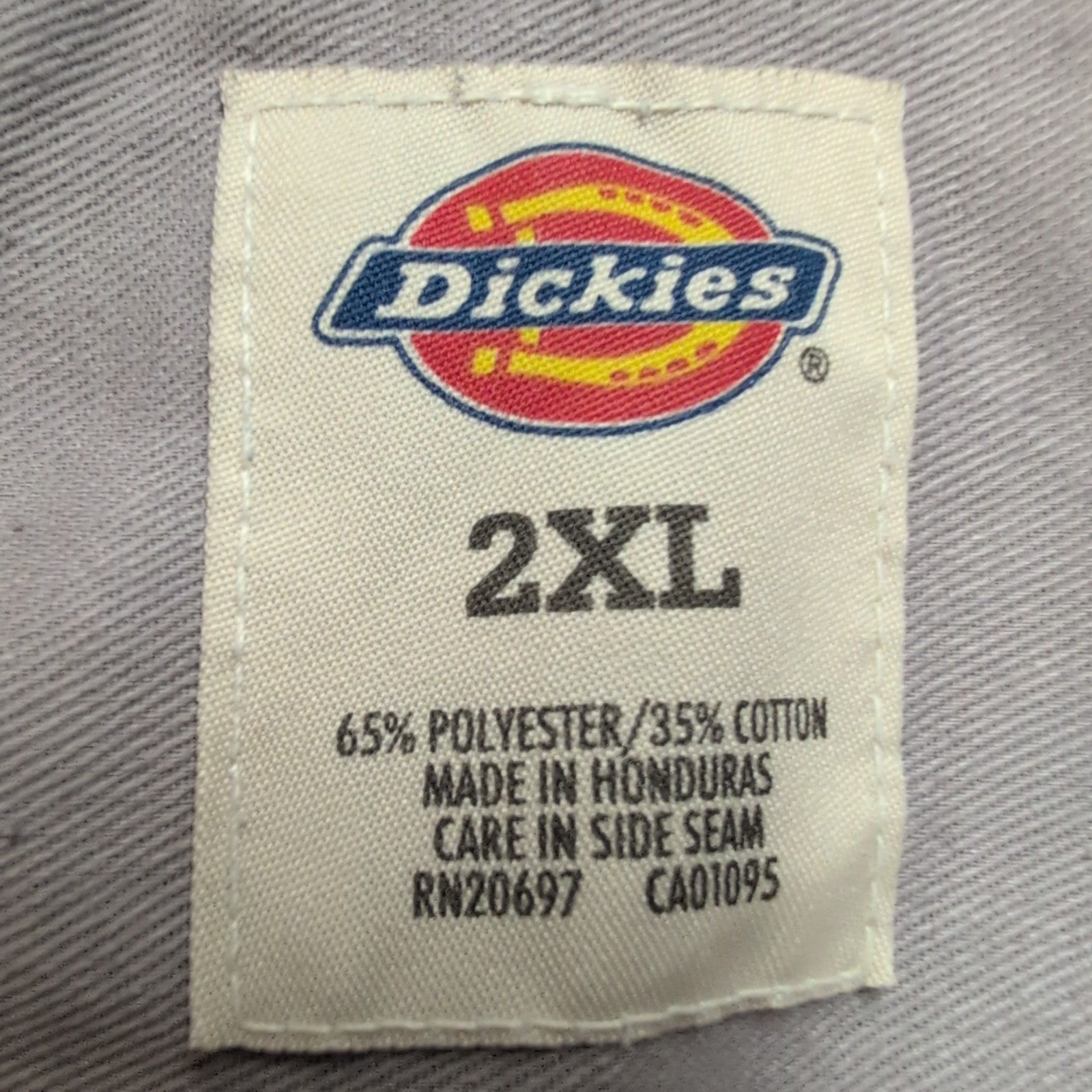 Chemise Dickies 2XL Crème Manches courtes 2 Poches Workwear Poche Stylo
