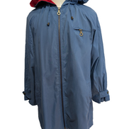 London Fog Manteau Trench Long Fin Léger S Bleu Poussière Capuche | 316BSR