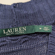 Gilet cardigan femme LAUREN Ralph Lauren long bleu marine ajouré taille M
