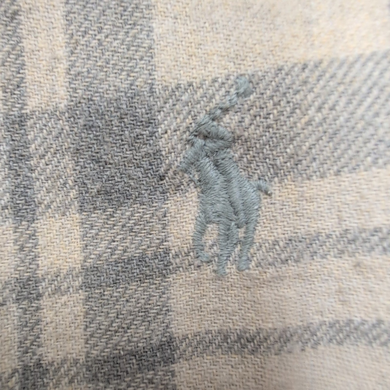 Chemise Ralph Lauren XL Taille M Classic Fit Flanelle Carreaux Gris Blanc