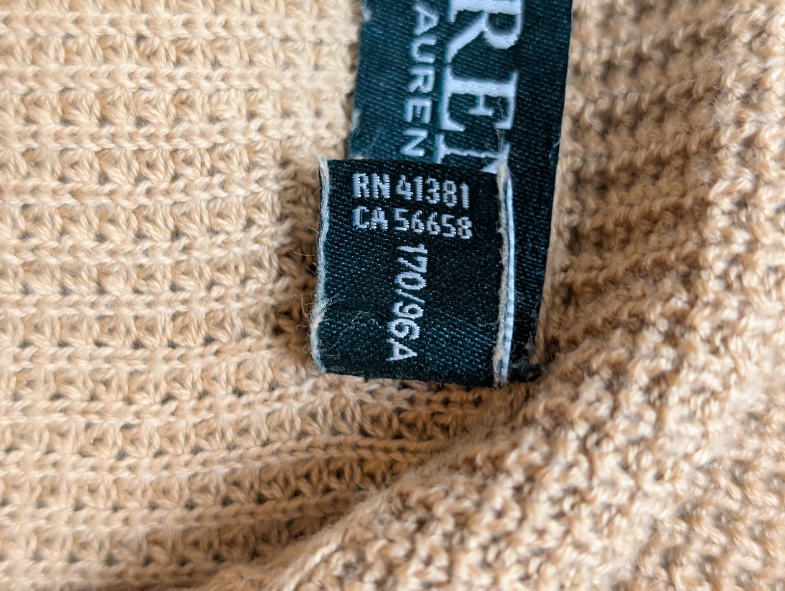 Pull Ralph Lauren (Lauren) Femme L Col Roulé Large Cordon Plaque Logo 🏷️