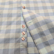 Chemise Reaction L XL Bleu Turquoise Carreaux Stretch Slim Fit manches longues