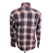 Chemise Wrangler Comfort Flex Stretch à Carreaux Bleu Blanc Rouge Taille M