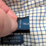 Chemise Ralph Lauren Ellington Homme M Blanche Carreaux Bleu Noir