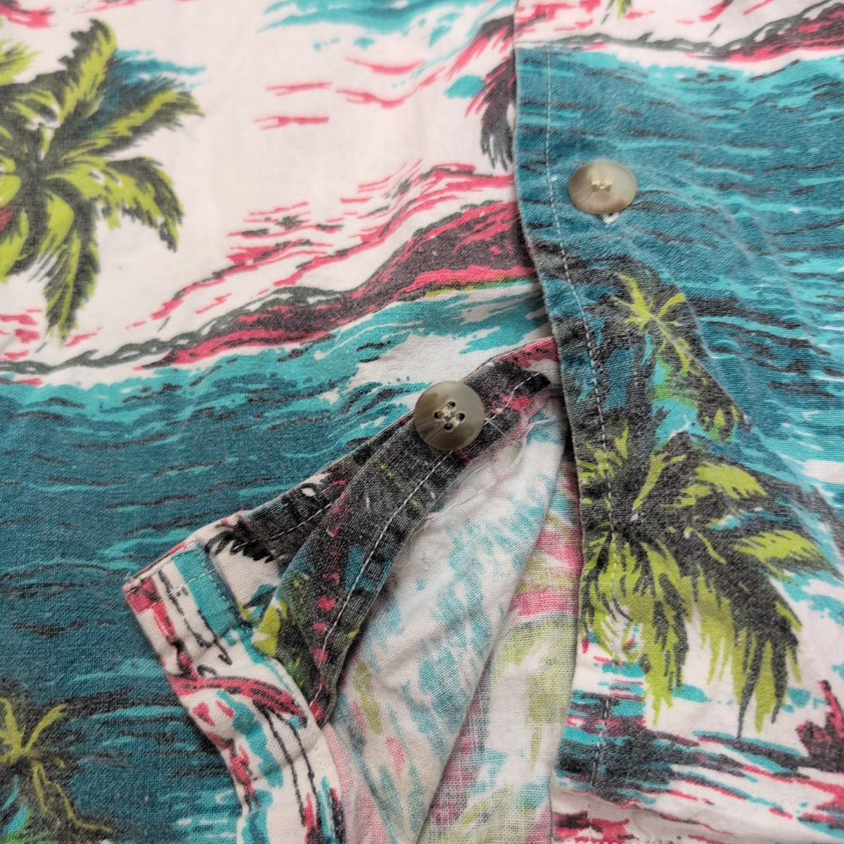 Chemise Hawaïenne Ocean Pacific M Coton Palmiers Tropical manches courtes