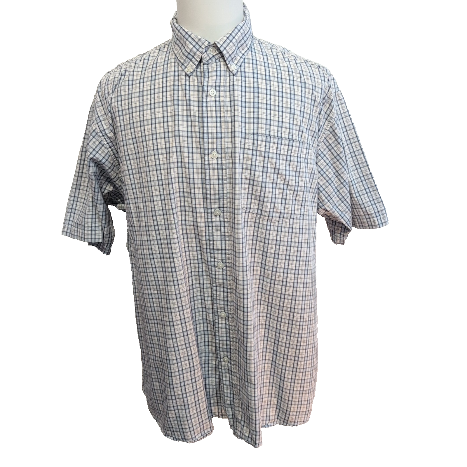 Chemise Wrangler Hero Manches Courtes Bleue à Carreaux à Poche Taille XL