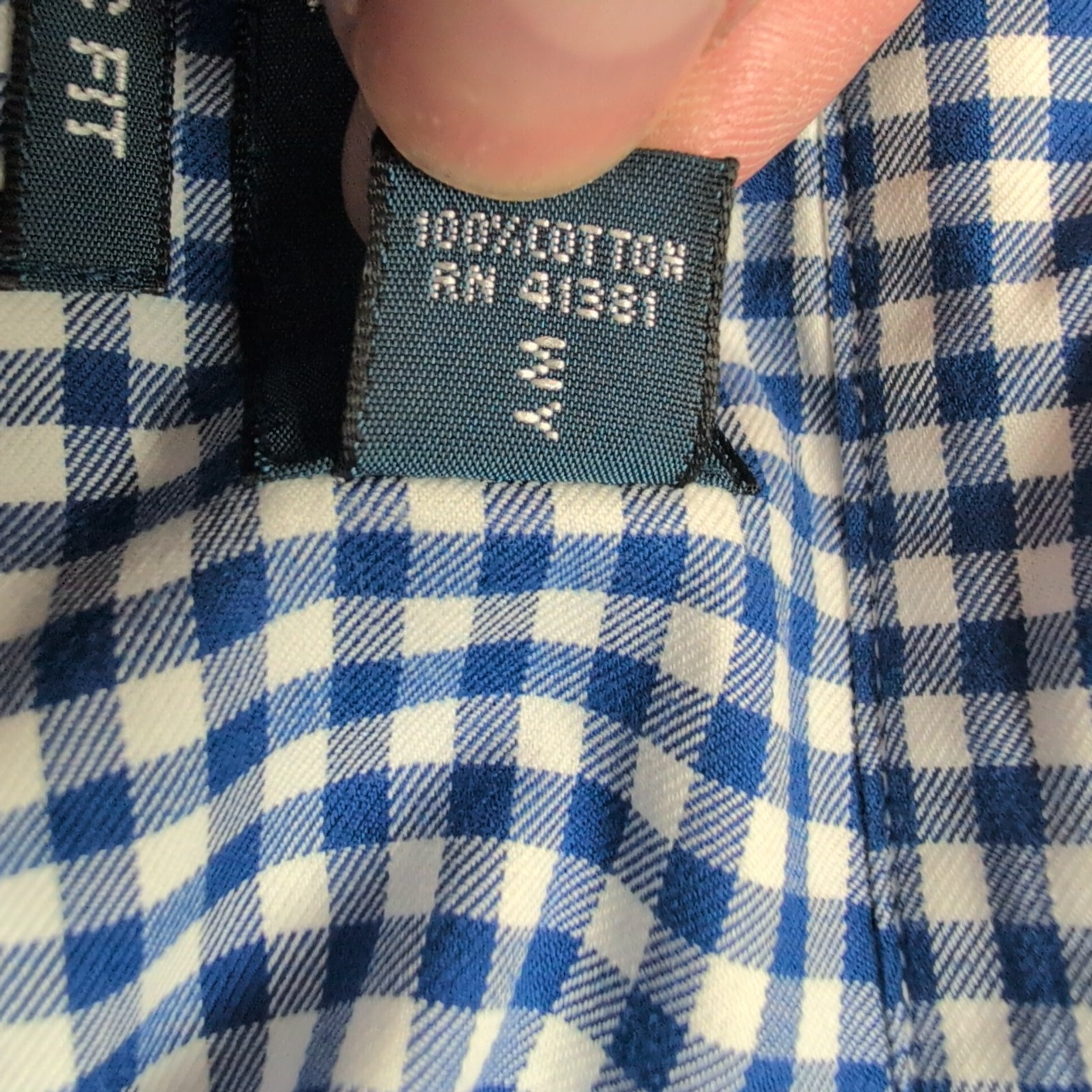 Chemise Ralph Lauren XL Classic Fit Bleu Marine Vichy Coton Excellent État