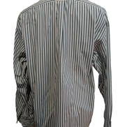 Ralph Lauren Chemise Vintage L Rayures Vert Écusson Couronne