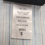 Chemise Patagonia S 100% Chanvre Bleu Rayures Manches Courtes Vintage