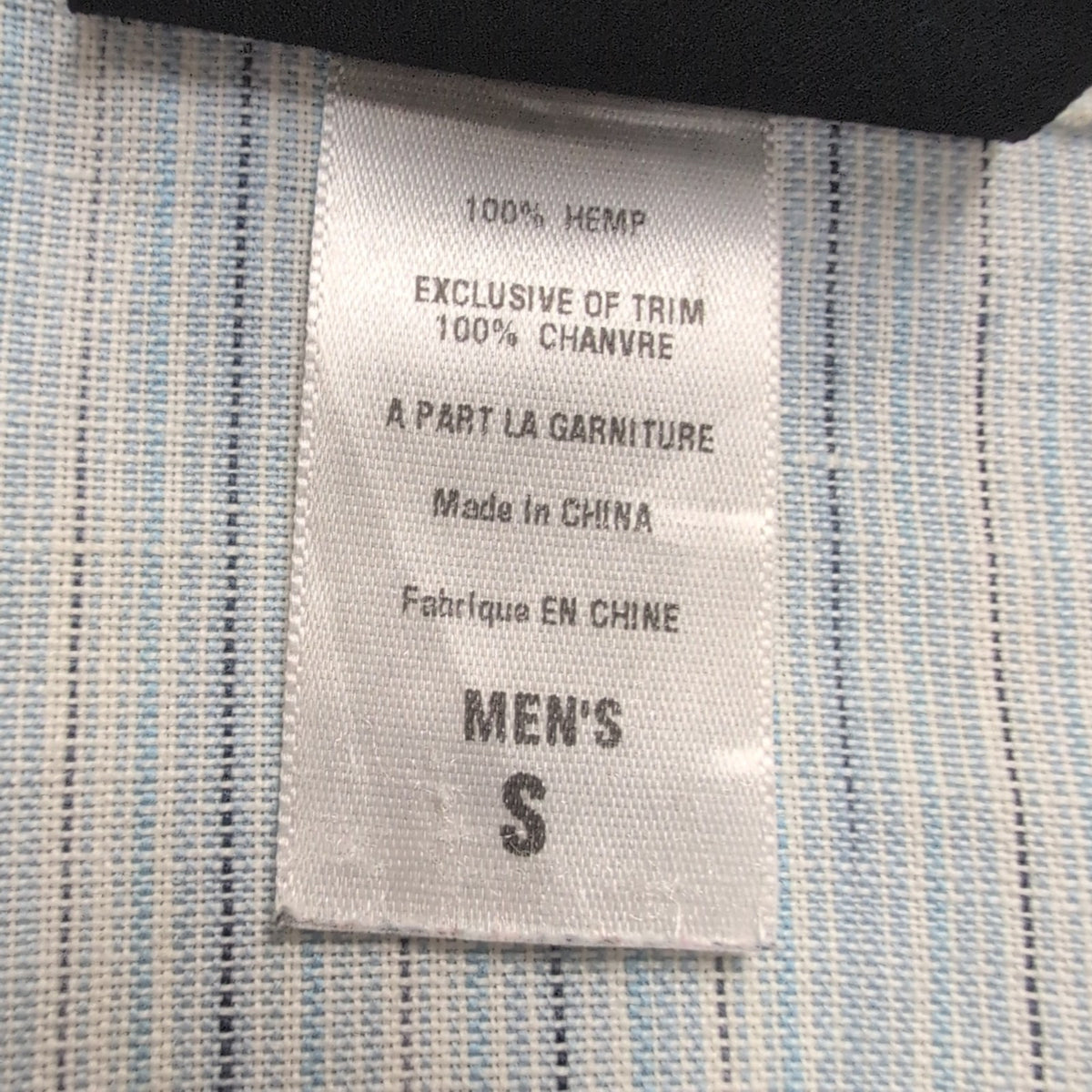 Chemise Patagonia S 100% Chanvre Bleu Rayures Manches Courtes Vintage
