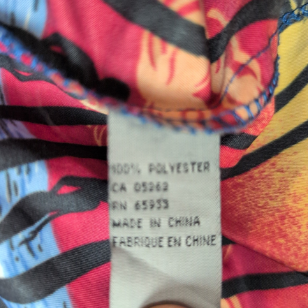 Chemise Hawaïenne Point Zero M Palmiers Couché Soleil Multicolore manches courte