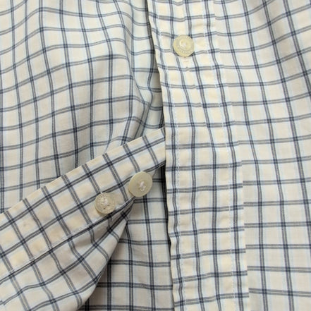 Chemise Nautica Petits Carreaux Bleu et Blanc Taille L 100% Coton Manches courte