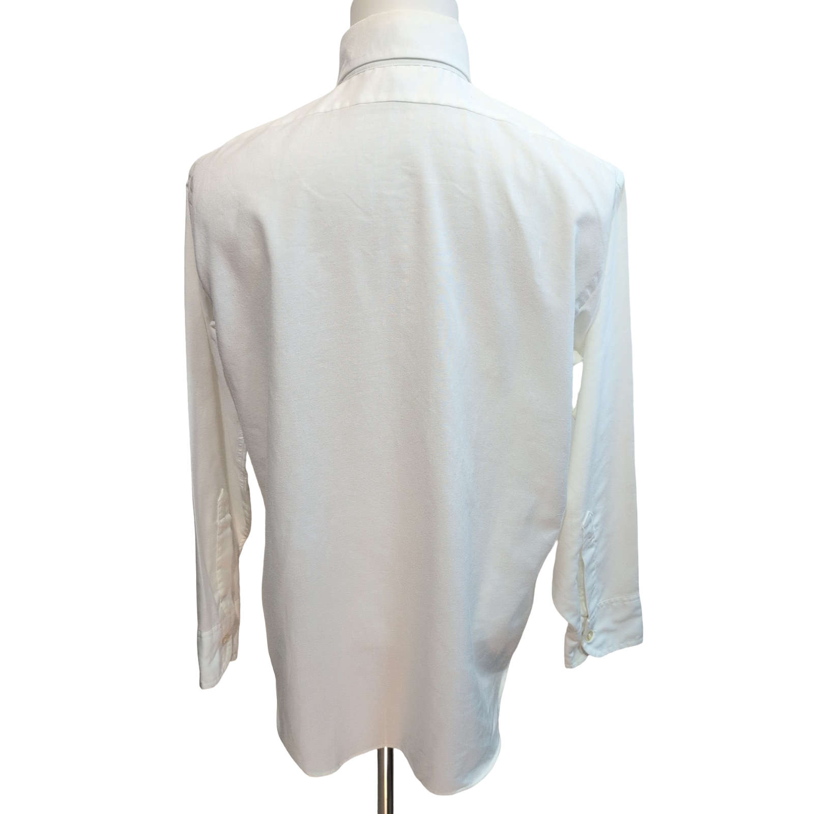 Chemise ENRO Permanent Press Vintage Taille L/XL Blanche Col Pointe Boutonné
