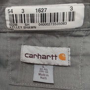 Chemise Carhartt L Grise Ripstop Manches Courtes Brodée 2 Poches stretch