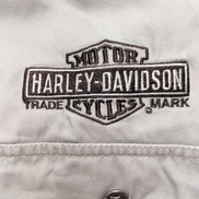 Surchemise Harley-Davidson XL Gris Doublée Coton Brodée Boutons Pression