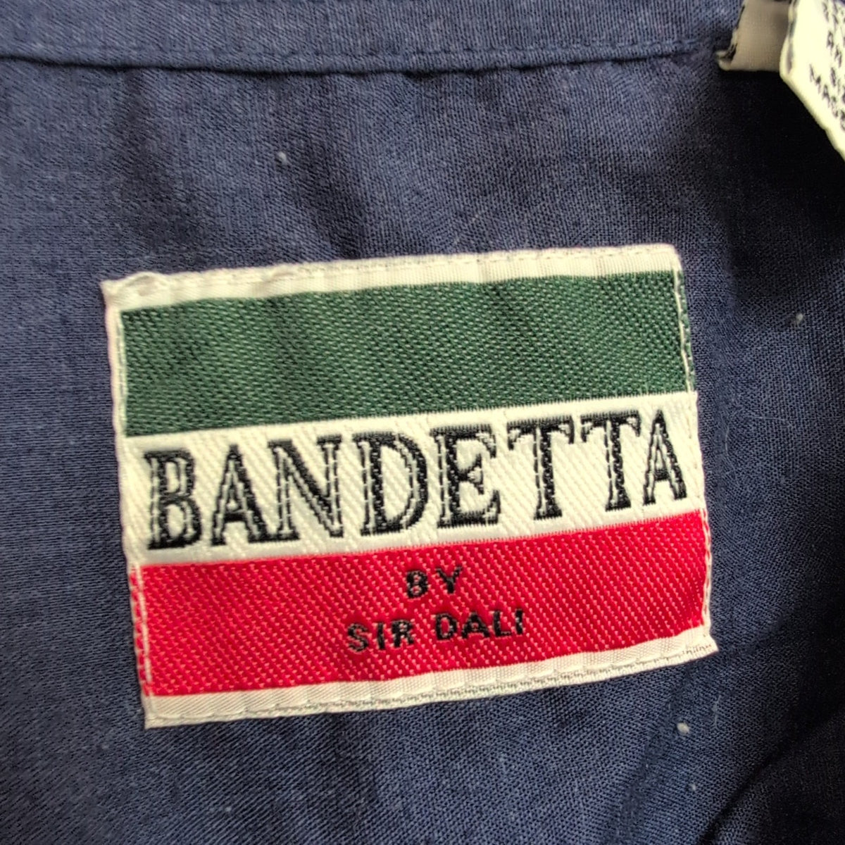 Chemise Bandetta Cuba Panama Bleu Marine 4 Poches Brodée Taille L Homme