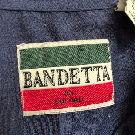 Chemise Bandetta Cuba Panama Bleu Marine 4 Poches Brodée Taille L Homme