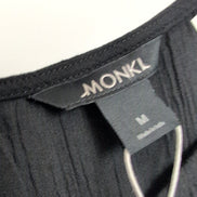 Robe MONKI T.M Noire Coton Manches Bouffantes Neuve Avec Étiquette