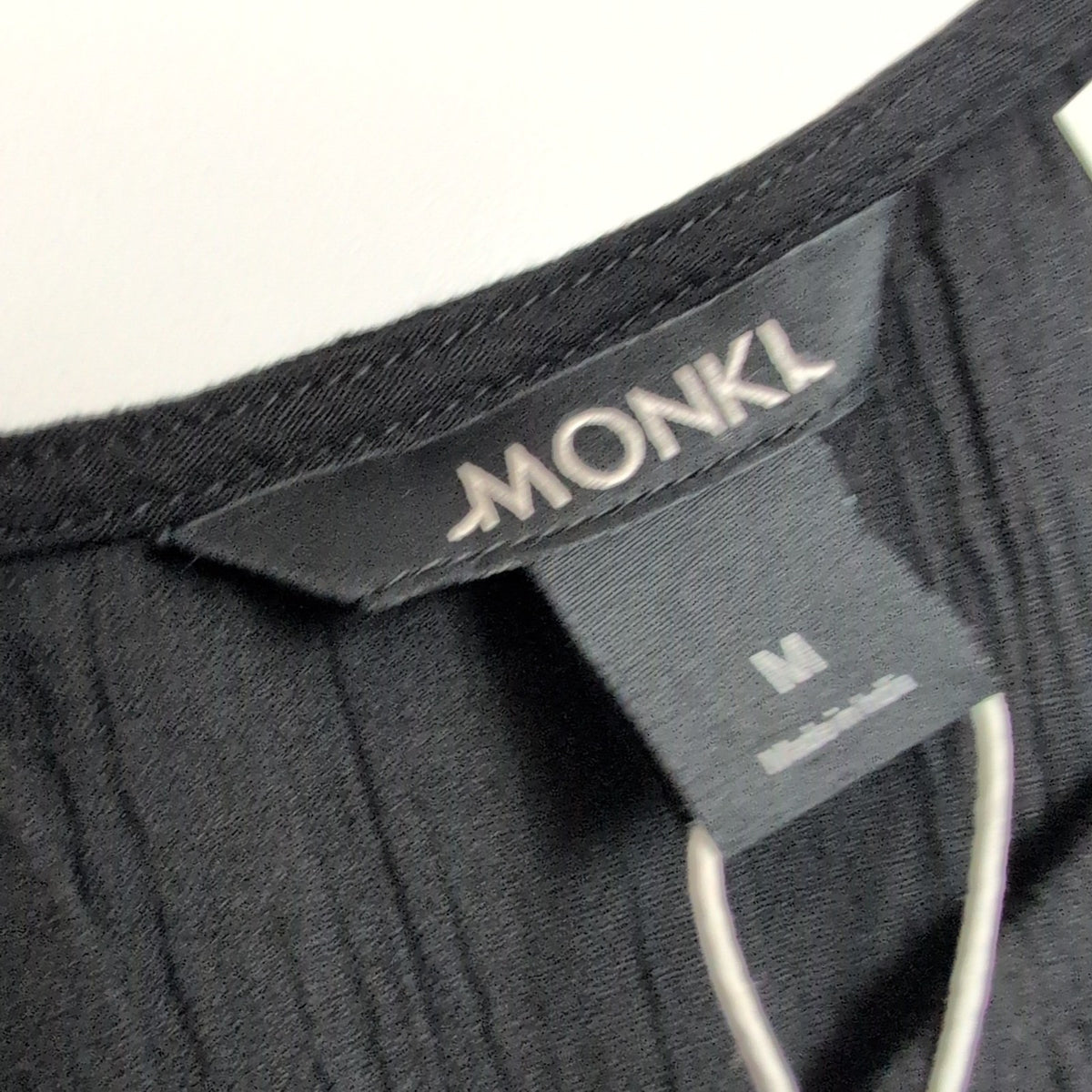 Robe MONKI T.M Noire Coton Manches Bouffantes Neuve Avec Étiquette