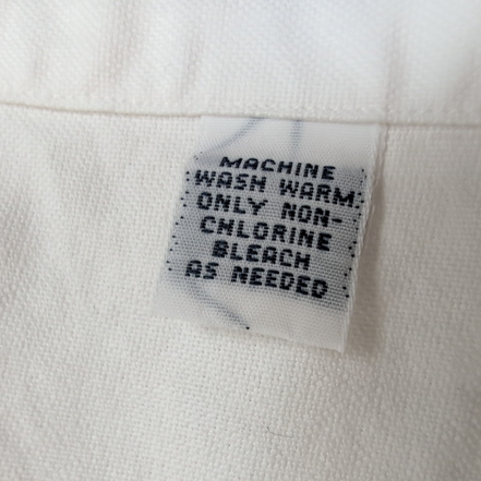 Chemise Ralph Lauren Big Shirt L 2XL Blanc Manches Longues Logo Coton