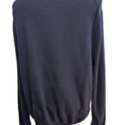 Pull Polo Ralph Lauren 100% Laine Mérinos Bleu Marine Col V - Taille 3XL