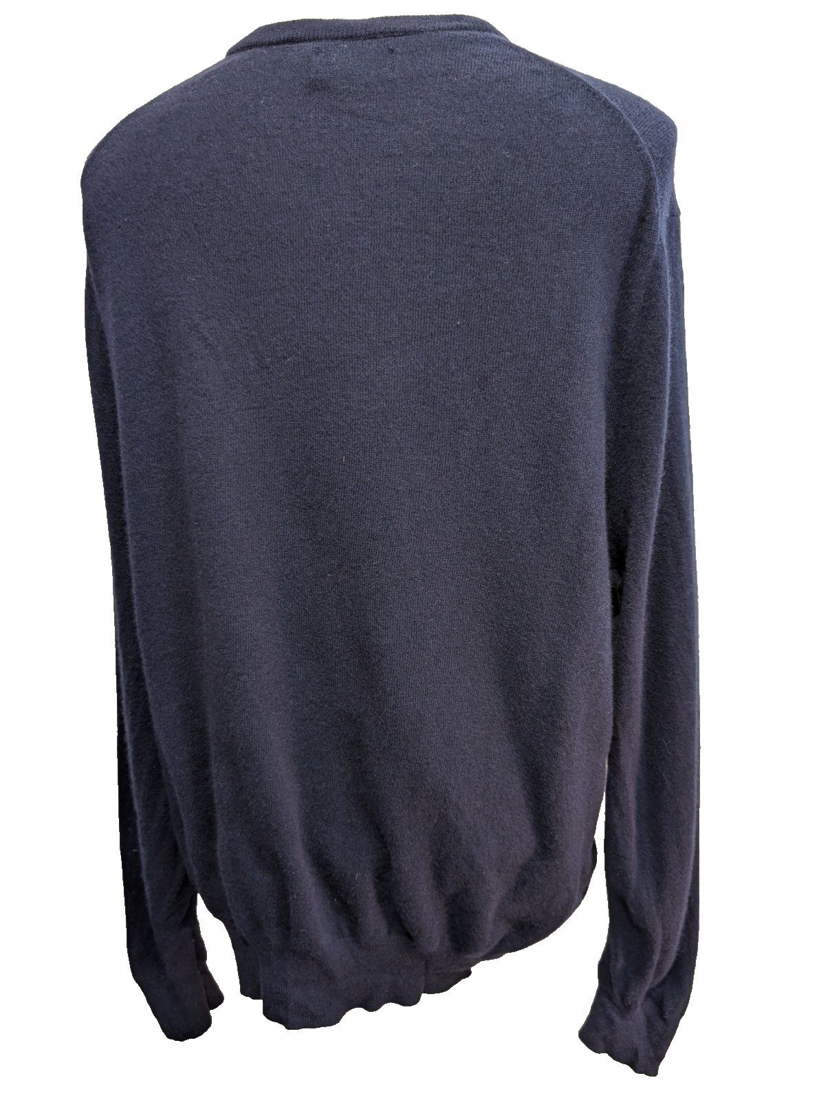 Pull Polo Ralph Lauren 100% Laine Mérinos Bleu Marine Col V - Taille 3XL