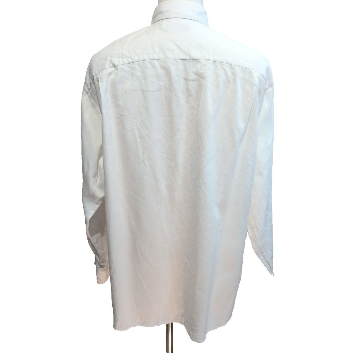Chemise Nautica XL XXL Blanche Piqué 100% Coton 17.5 Poche Unie Manches longues