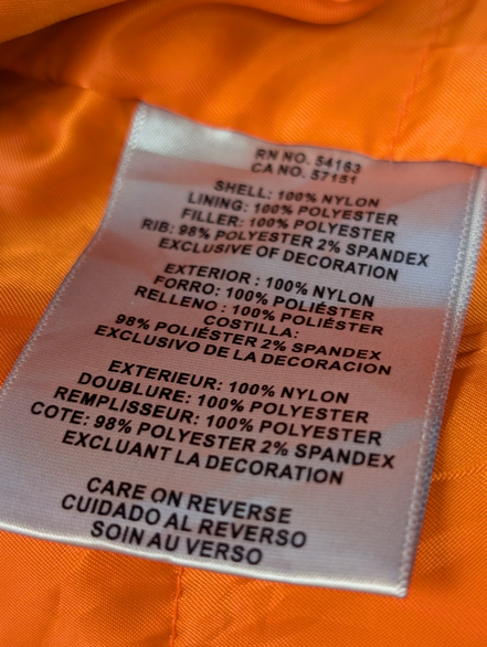 Levi's Blouson Veste Bomber Varsity Homme Noir L Chaud Doublure Orange | 300BSR