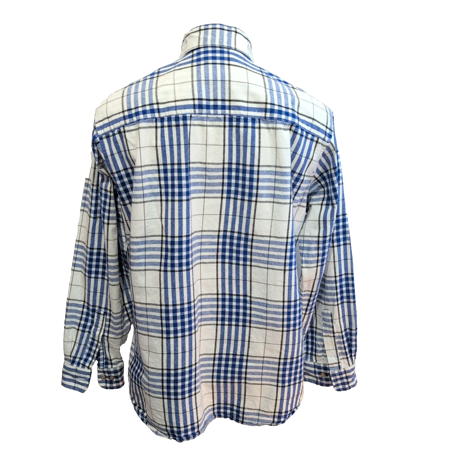 Chemise Wrangler bleu blanc carreaux tartan 2 poches rabat L