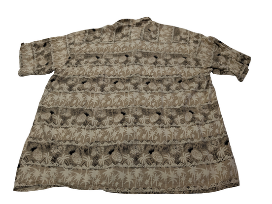 Chemise hawaïenne Un Tied palmiers pyramides ananas taille XL