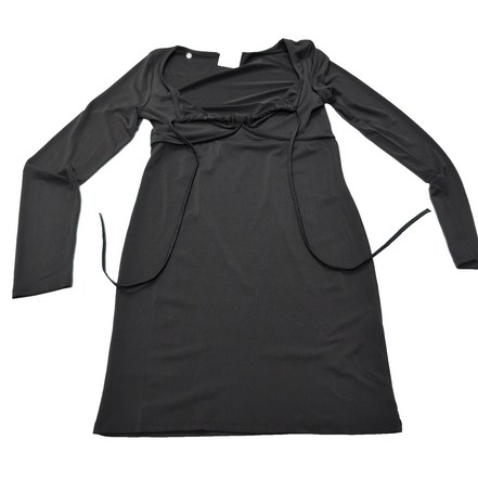 Robe Terranova T.M Noire Manches Longues Stretch Neuve Avec Étiquette