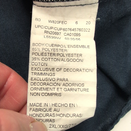 Dickies Chemise Bleu Marine Workwear Manches Courtes Homme Taille 2XL